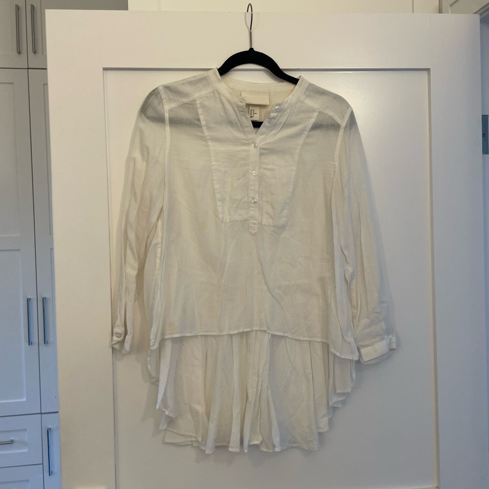 H&M Cream Button-Front Blouse